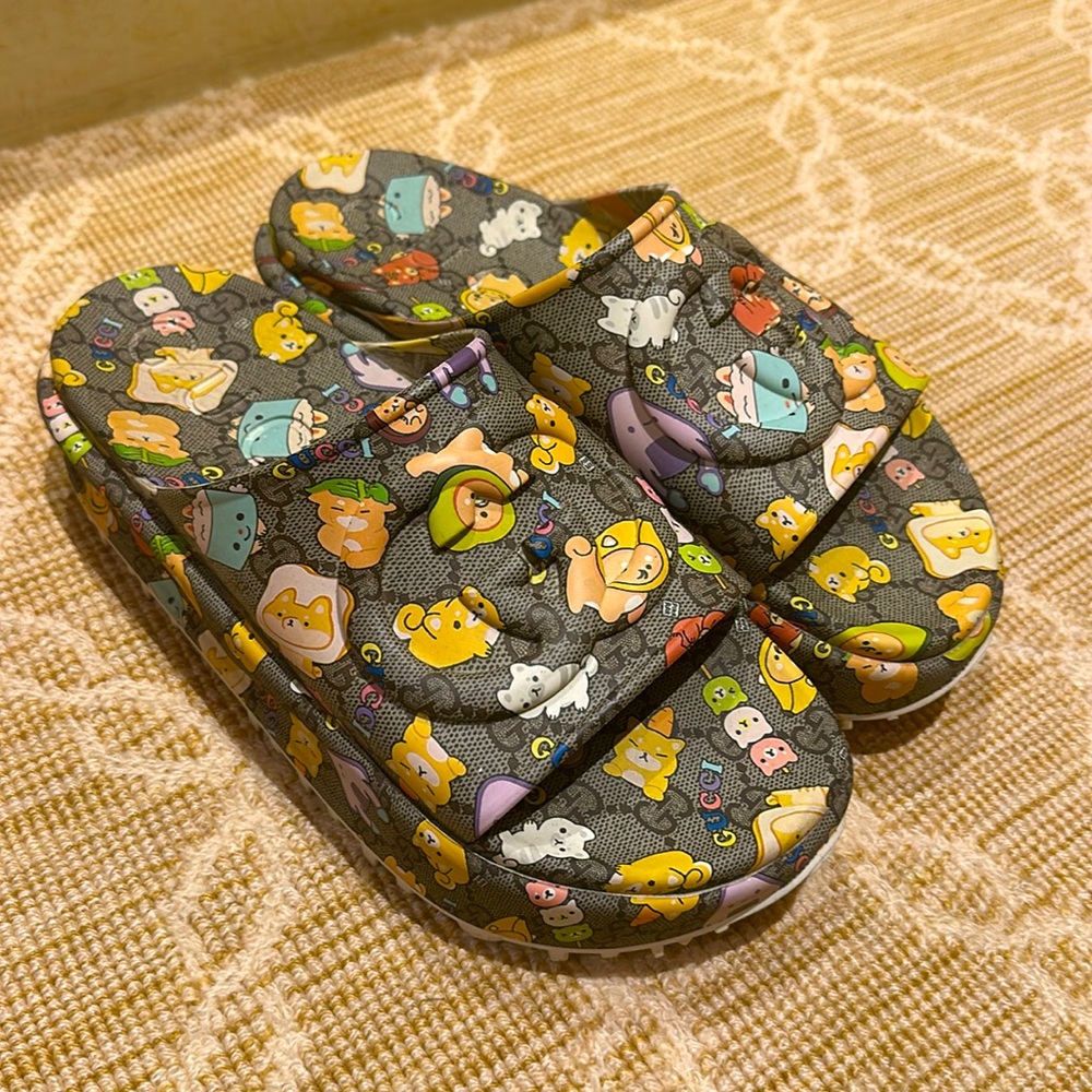 Like New Gucci Pikrar Platform Slides Size 40